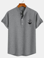 Nova | Camisa elegante de manga corta con cuello alto