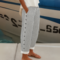 Caitlin | Pantalones elegantes de rayas con botones