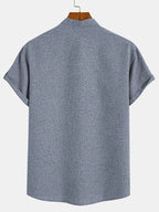 Nova | Camisa elegante de manga corta con cuello alto