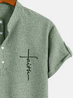 Nova | Camisa elegante de manga corta con cuello alto