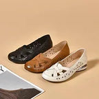 Zapatos de cuero sin cordones de diseño transpirable