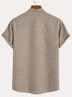 Nova | Camisa elegante de manga corta con cuello alto