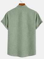 Nova | Camisa elegante de manga corta con cuello alto