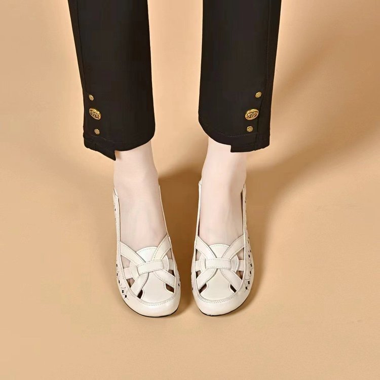 Zapatos de cuero sin cordones de diseño transpirable
