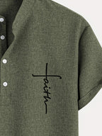 Nova | Camisa elegante de manga corta con cuello alto