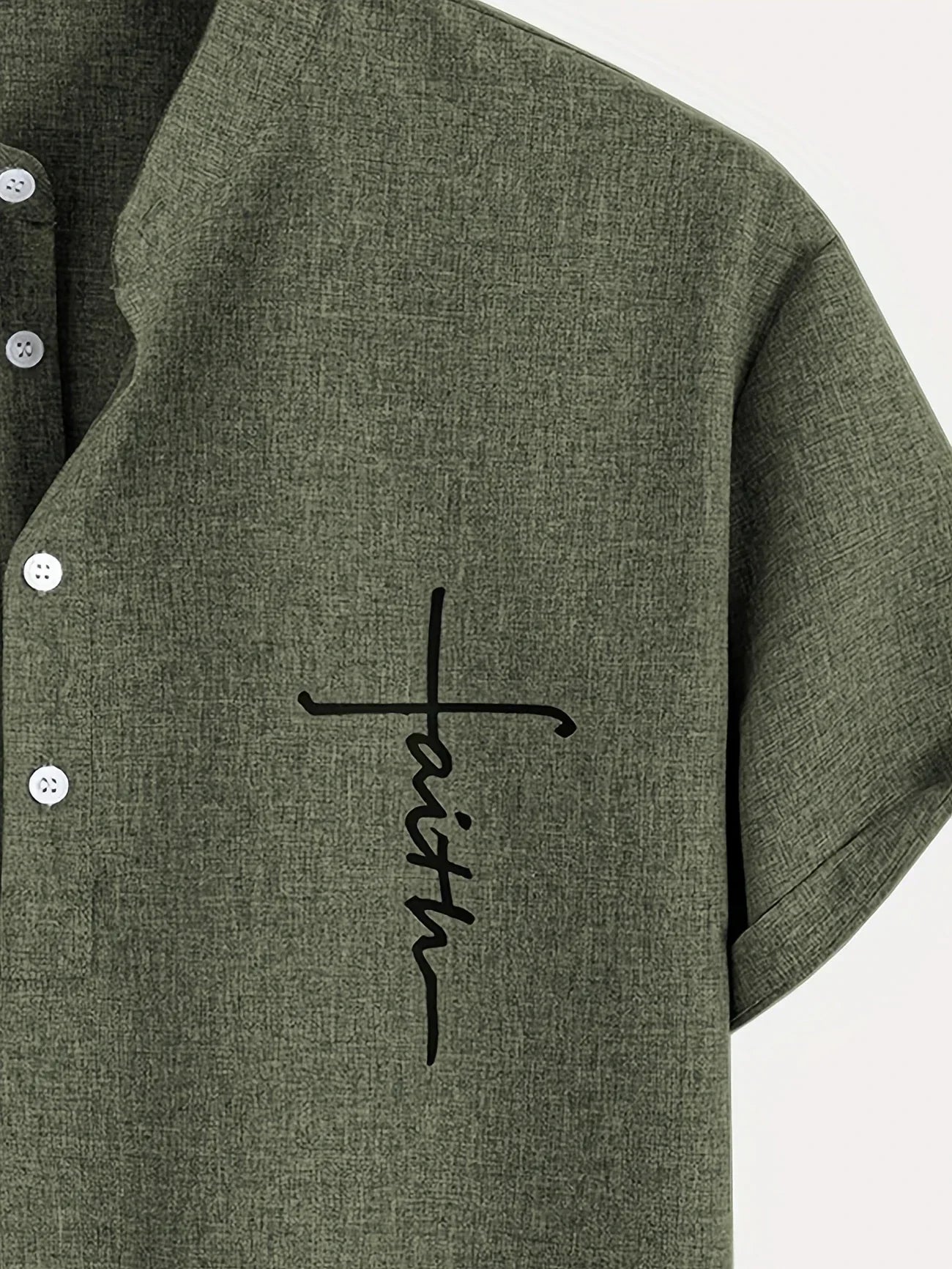 Nova | Camisa elegante de manga corta con cuello alto