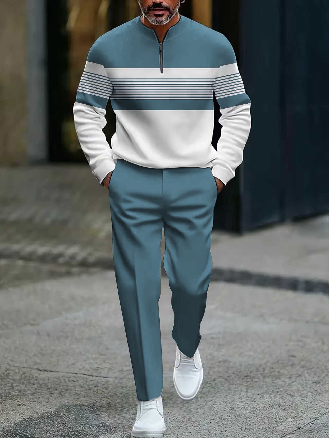 Zyro - Conjunto de hombre estampado