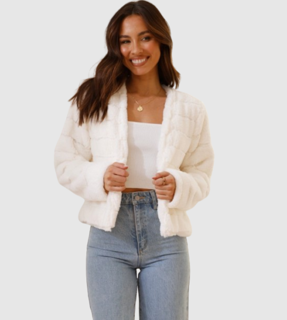 Nieve Suave - Chaqueta de pelo sintético