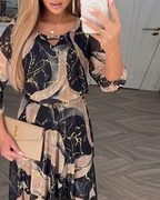 Vestido de gasa estampado