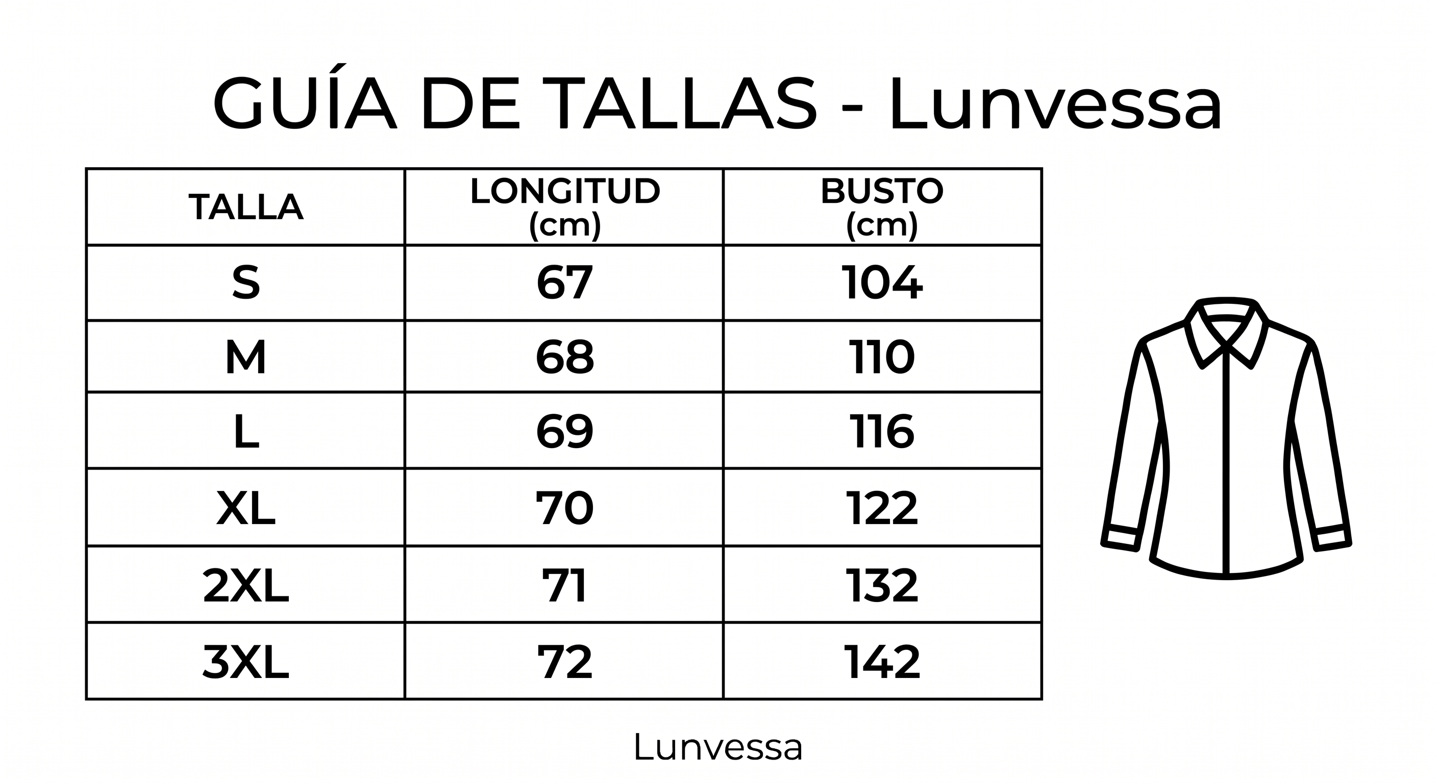 Guía de tallas