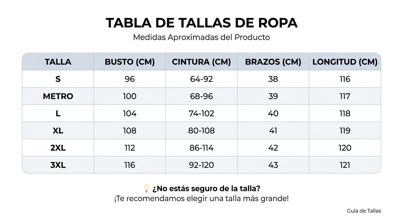 Guía de tallas