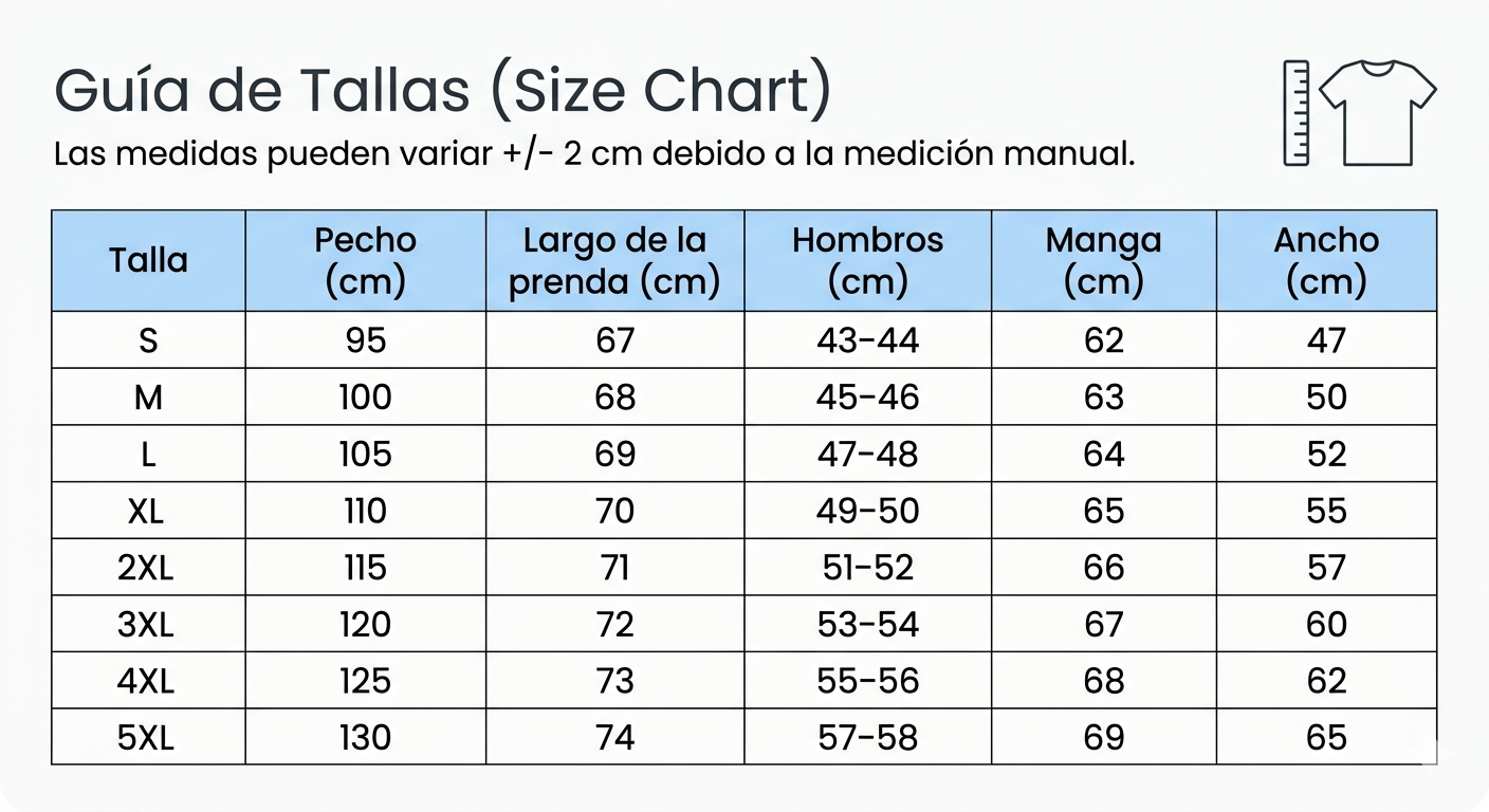 Guía de tallas