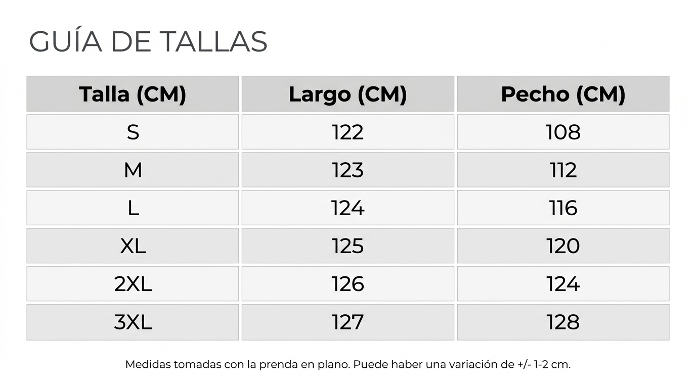 Guía de tallas