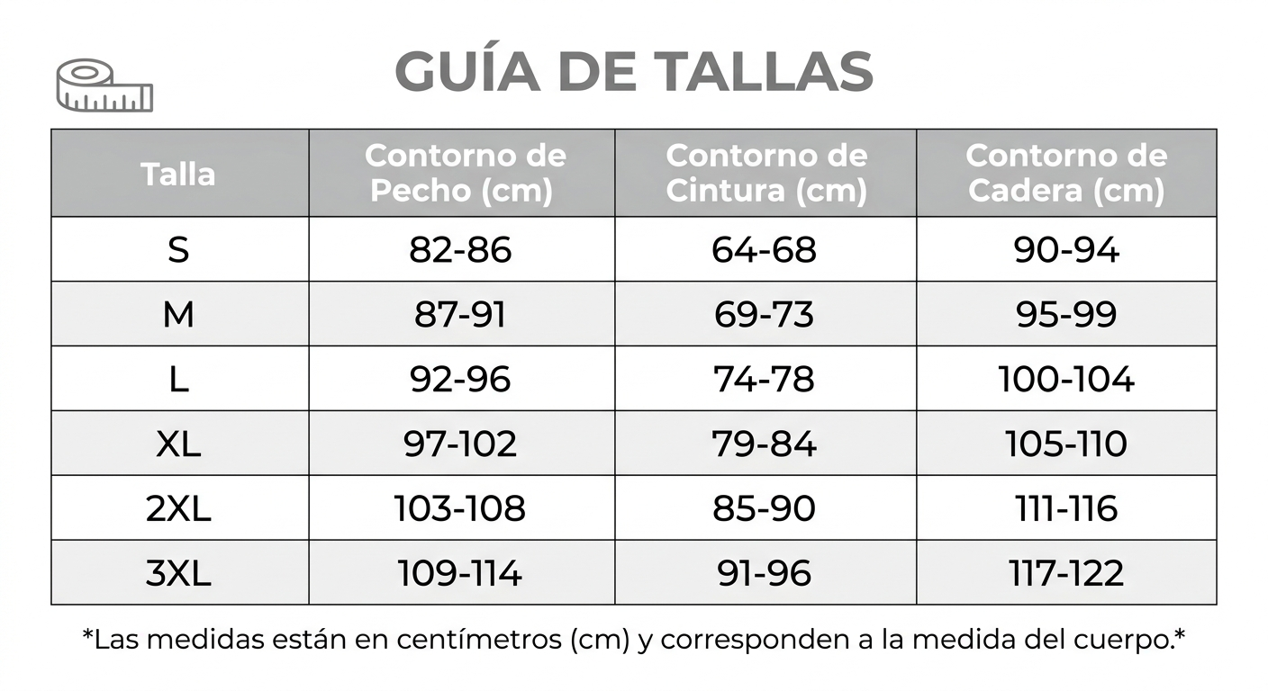 Guía de tallas