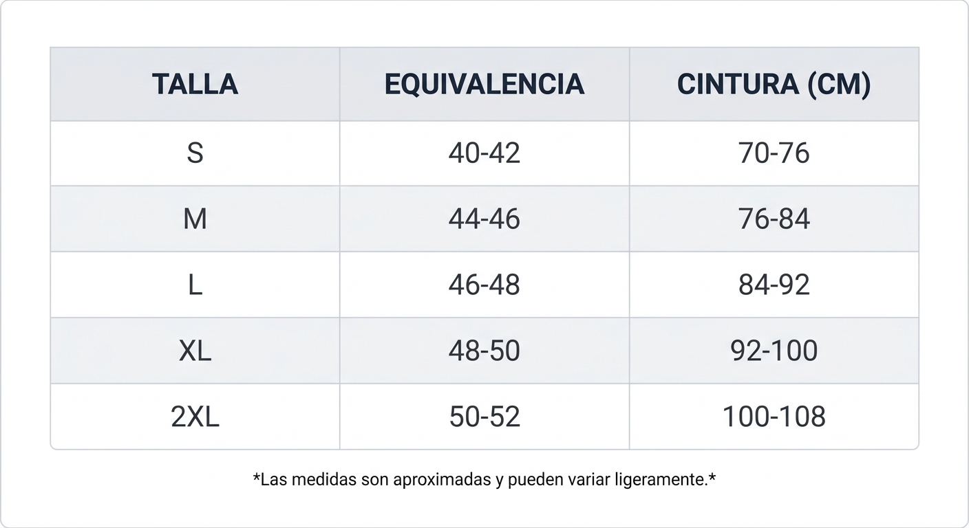 Guía de tallas