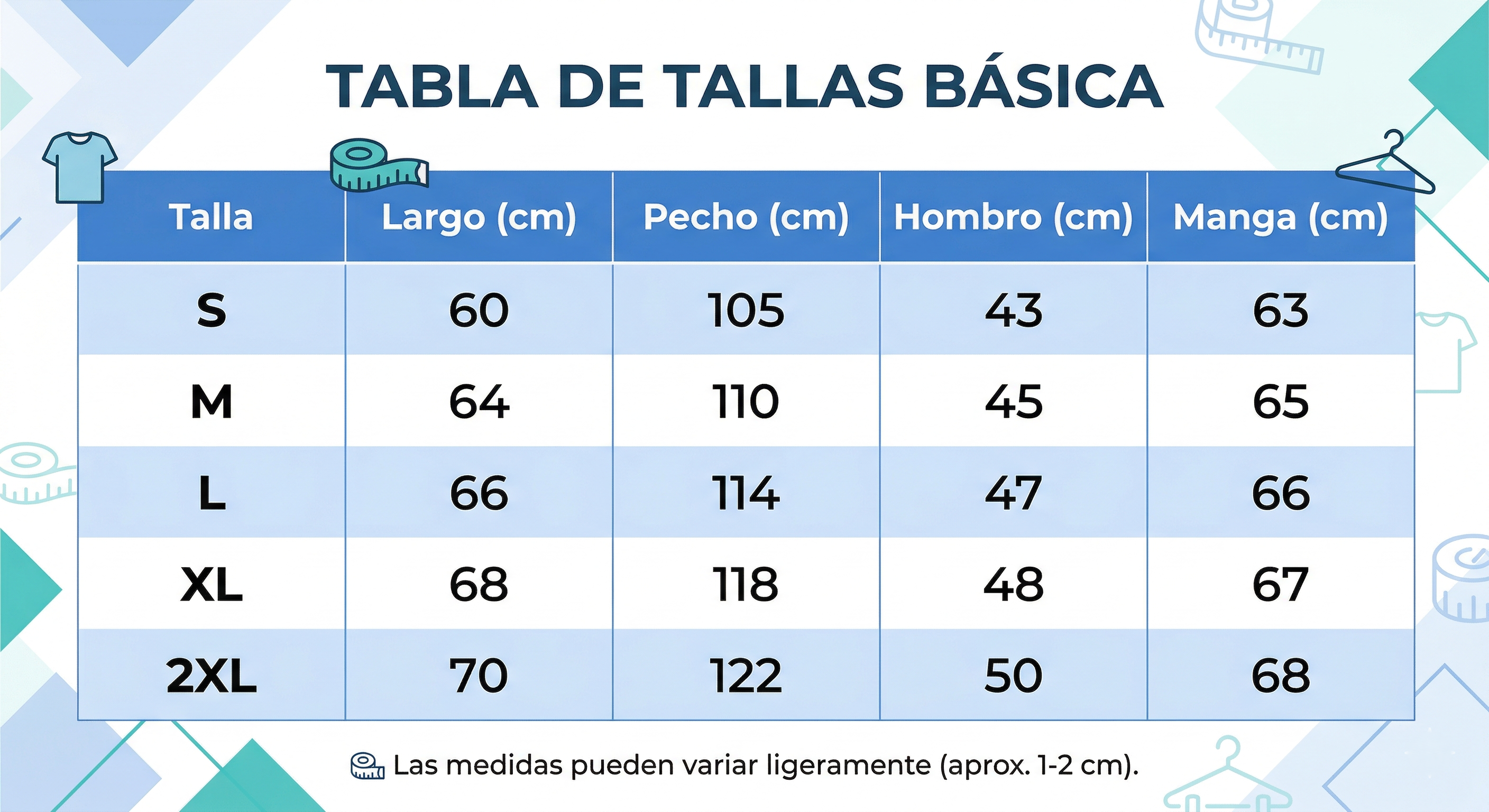 Guía de tallas
