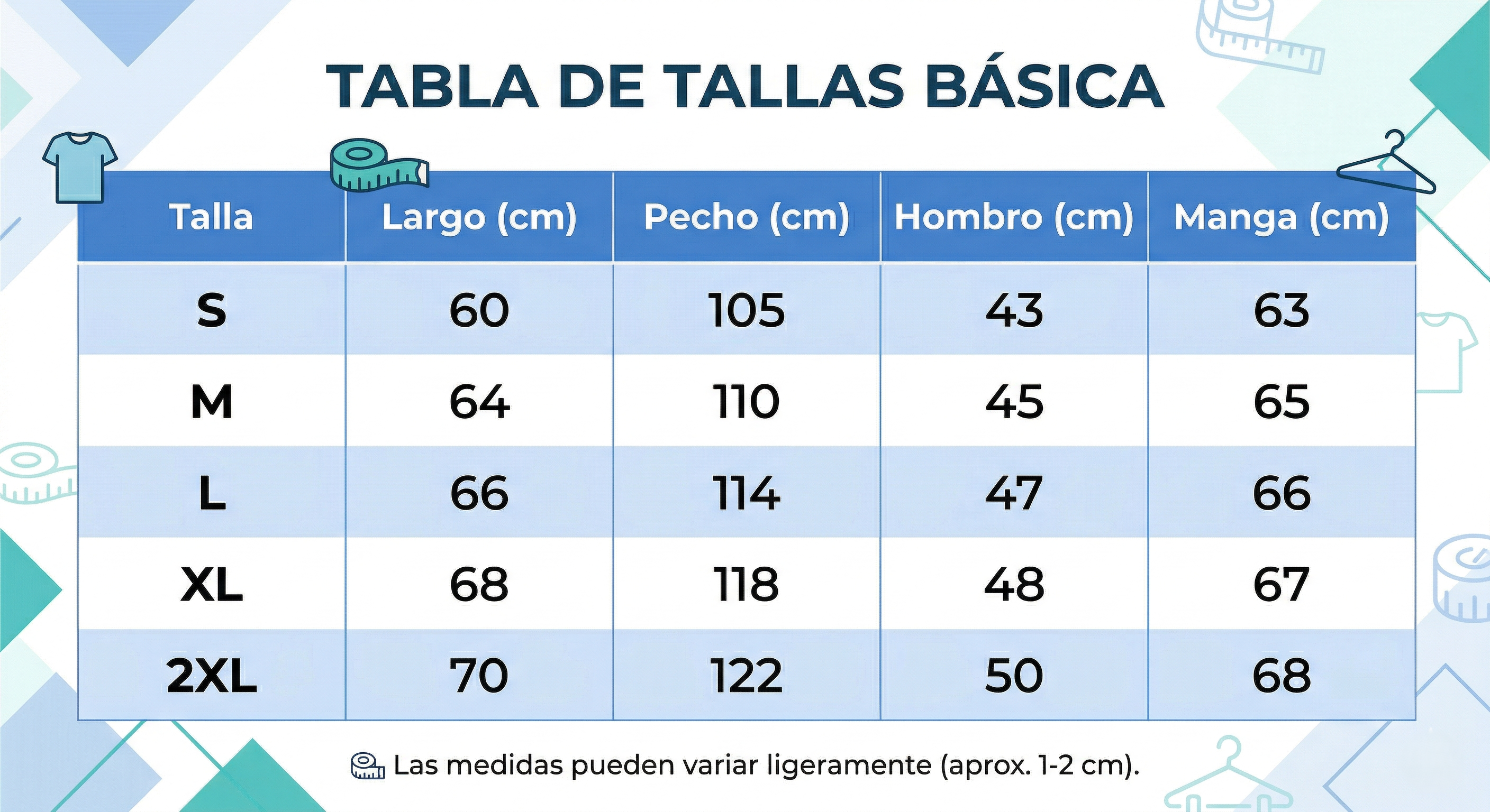 Guía de tallas