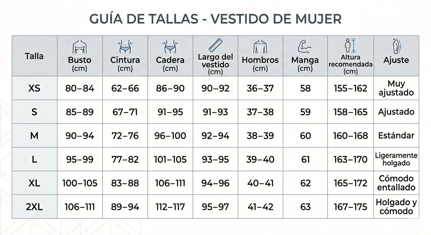 Guía de tallas