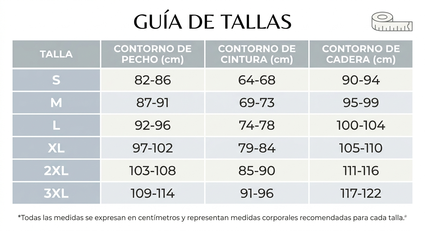Guía de tallas