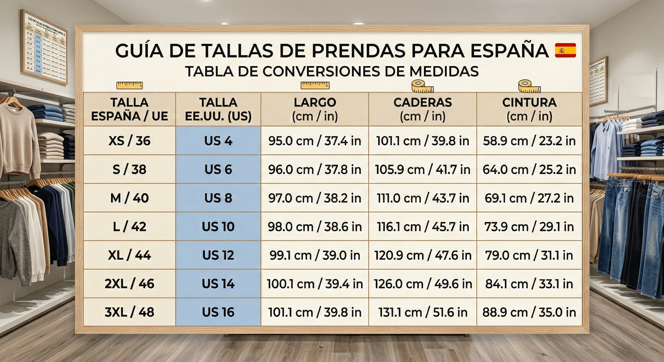 Guía de tallas