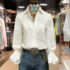 Blusa casual con estampado floral
