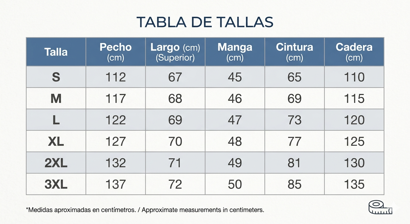 Guía de tallas