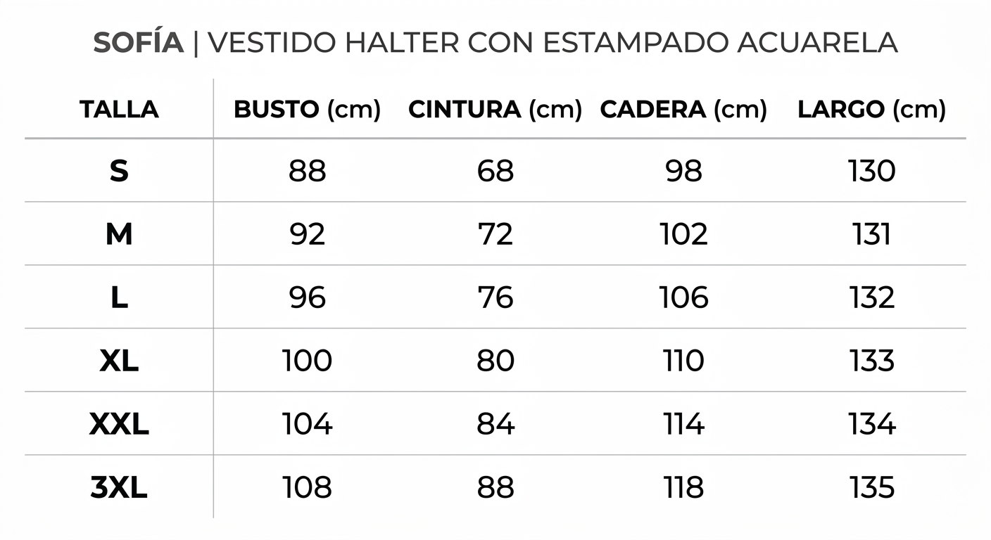 Guía de tallas