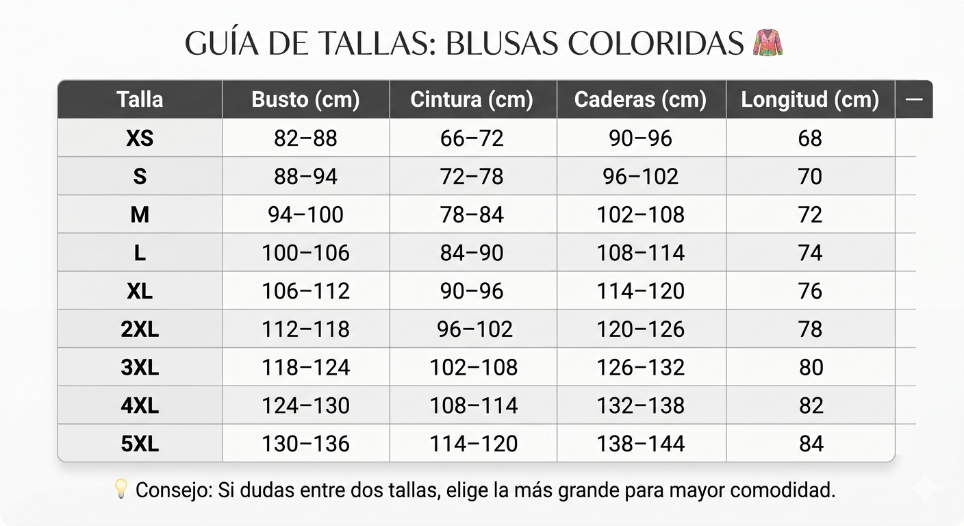 Guía de tallas