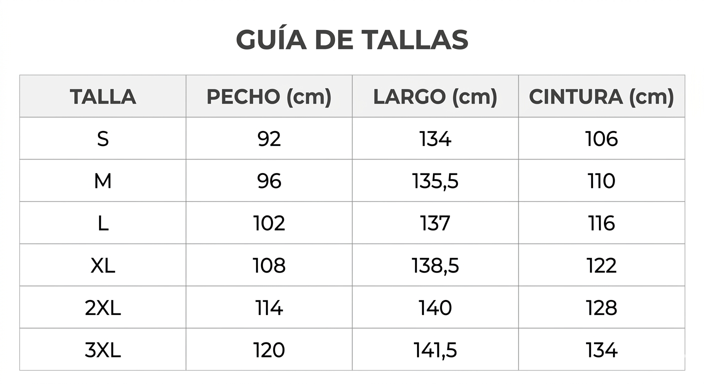 Guía de tallas