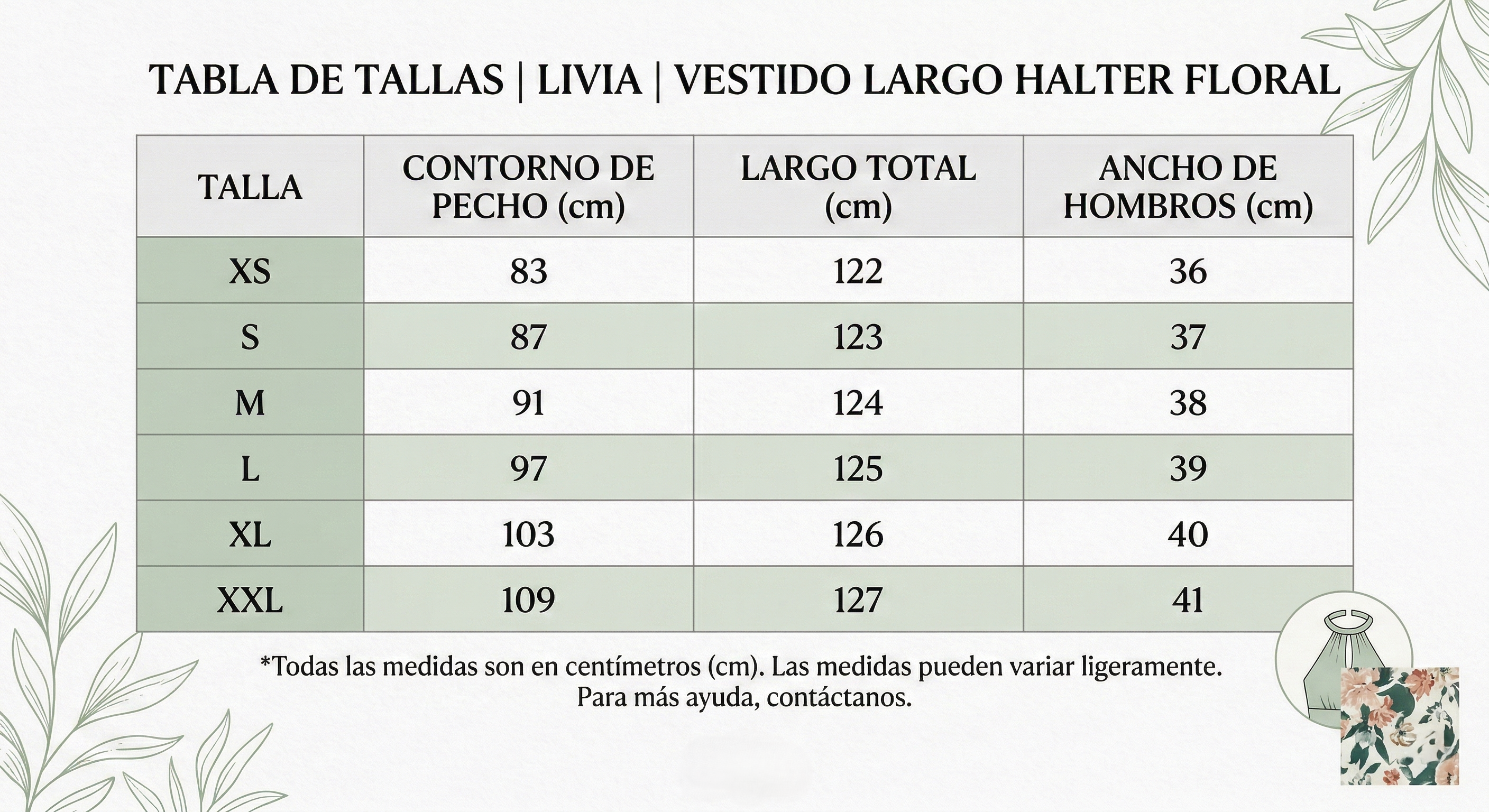 Guía de tallas