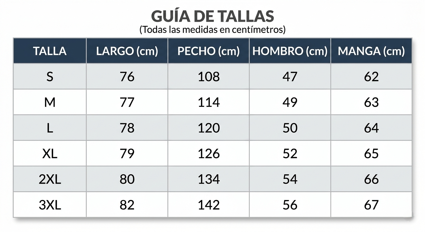 Guía de tallas