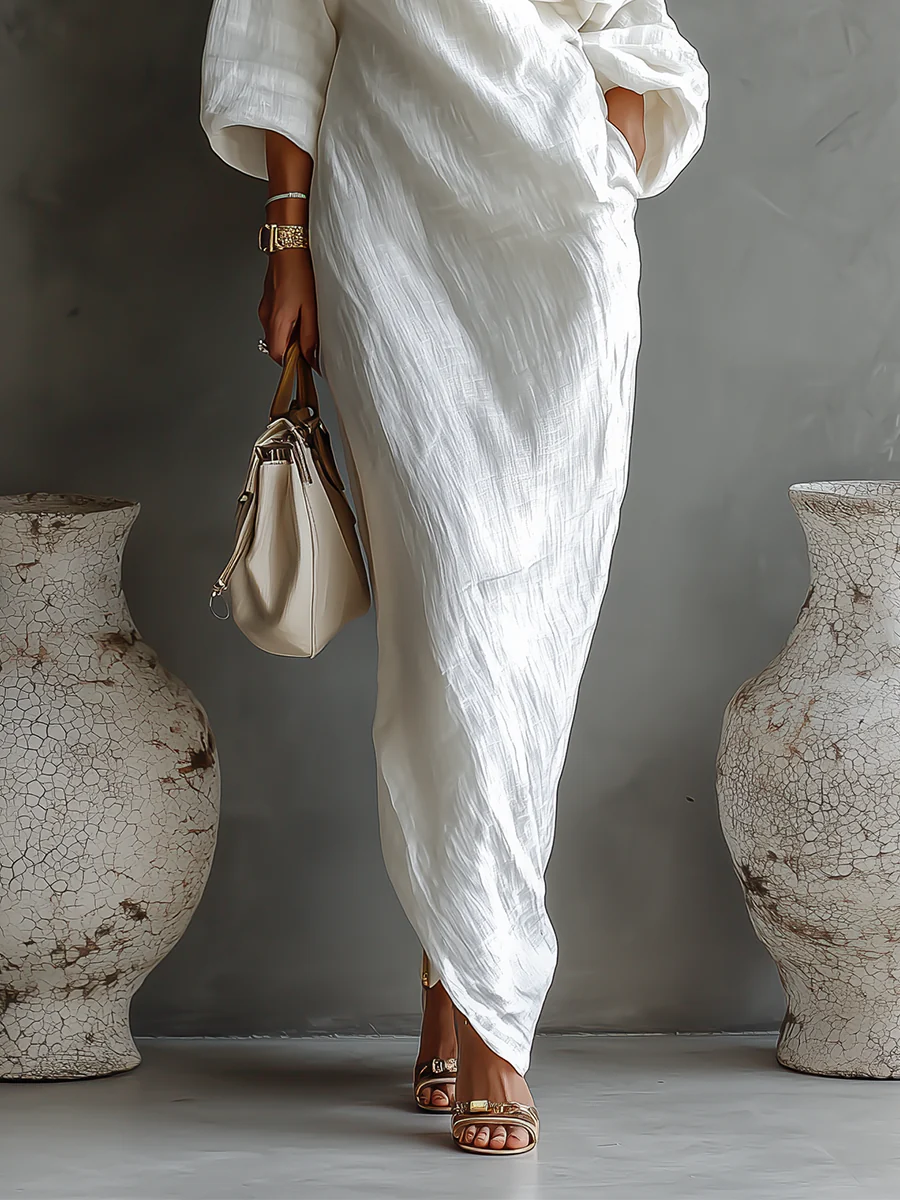 Neraya · Vestido maxi elegante de un hombro