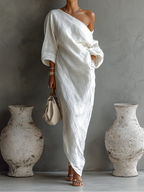 Neraya · Vestido maxi elegante de un hombro