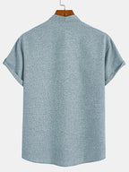 Nova | Camisa elegante de manga corta con cuello alto