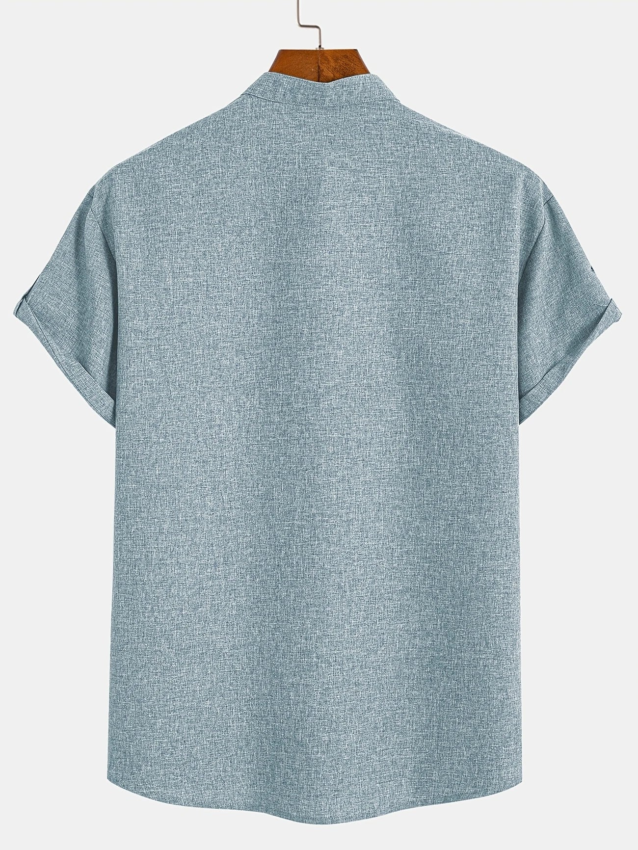 Nova | Camisa elegante de manga corta con cuello alto