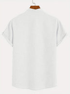 Nova | Camisa elegante de manga corta con cuello alto
