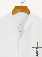 Nova | Camisa elegante de manga corta con cuello alto