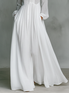 Elisea · Vestido minimalista de patchwork en algodón y lino con cuello alto