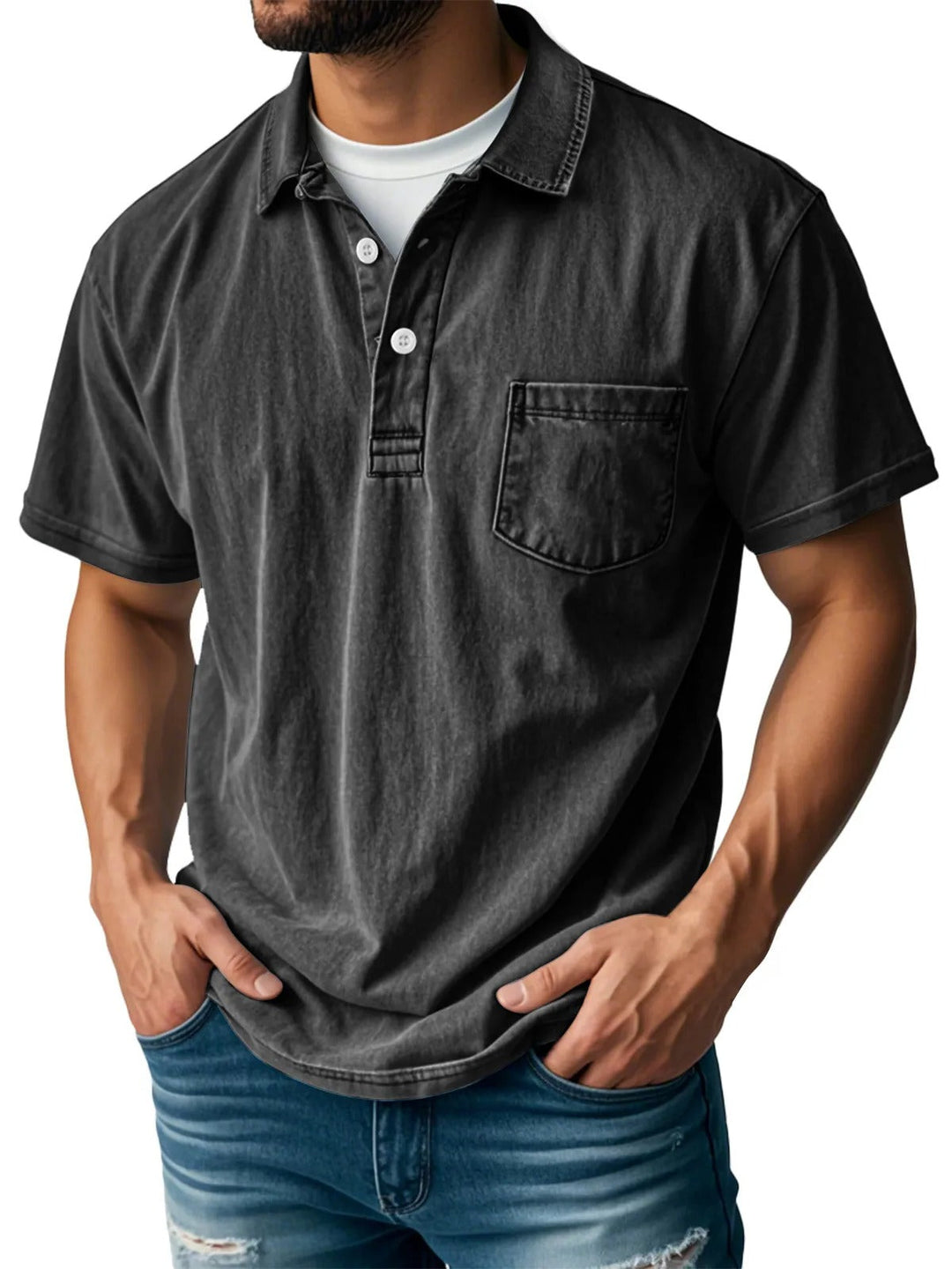Leo - Camisa Polo de Manga Corta
